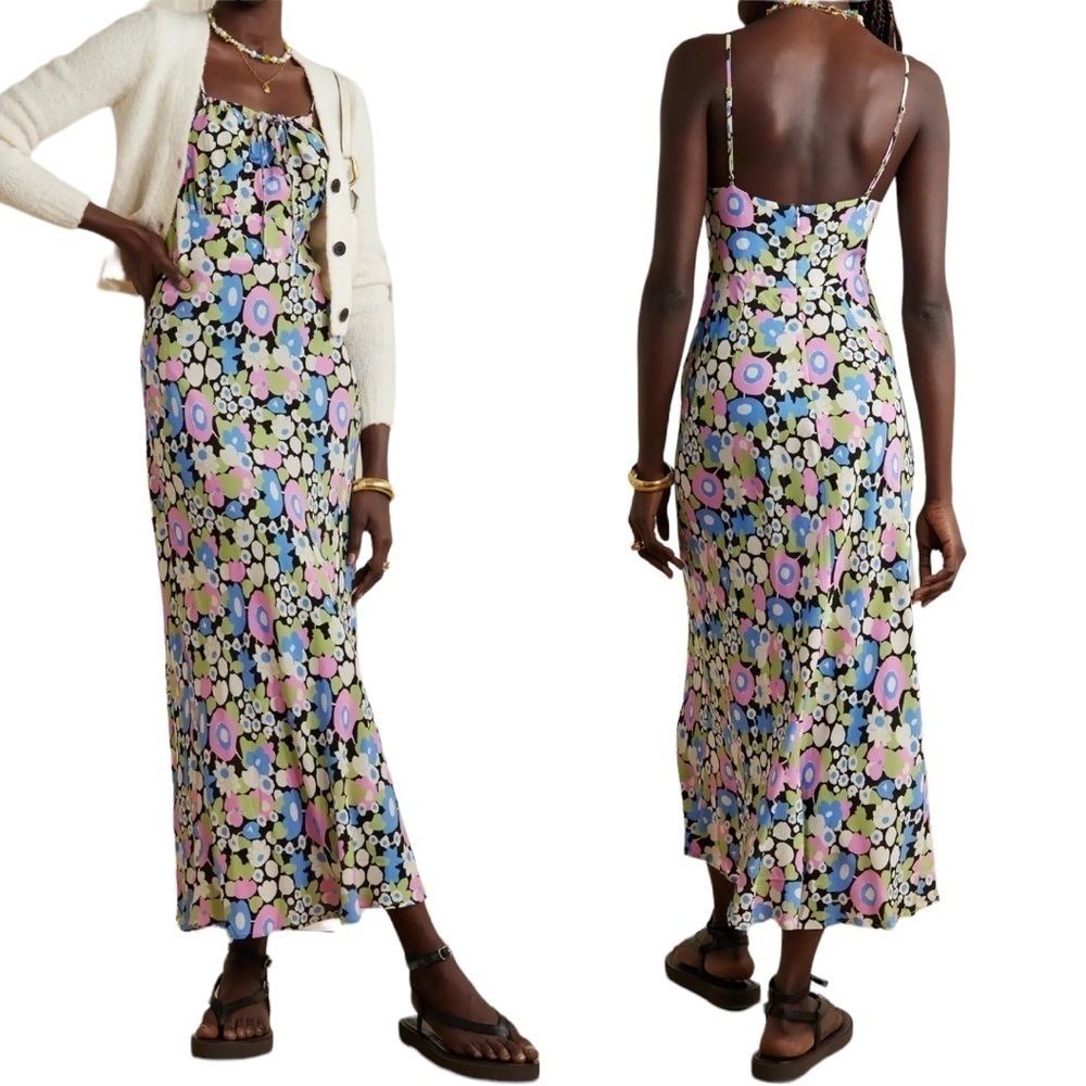 Rixo | NWT Maeve Floral Print Crepe Maxi Dress - Size UK 10/US 6